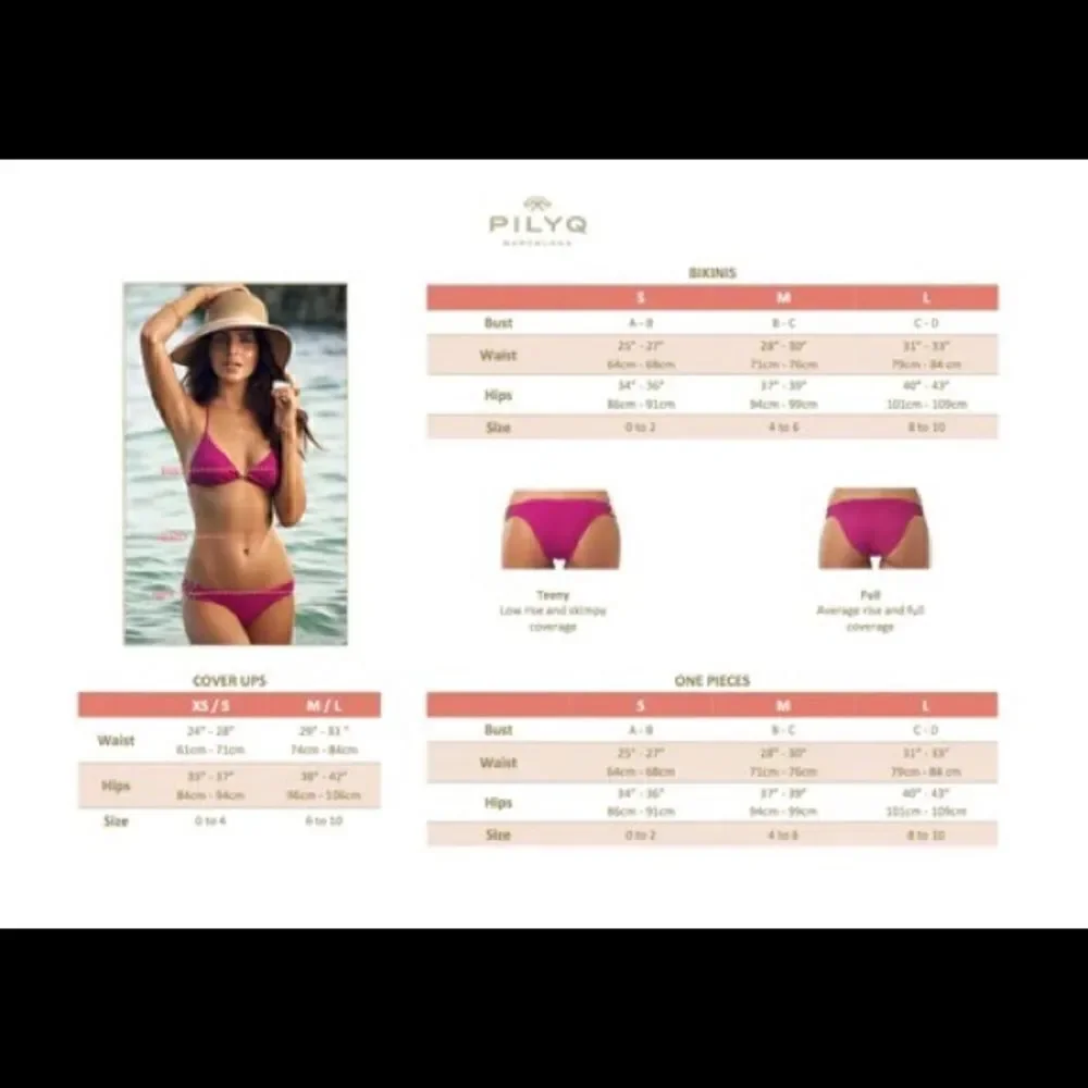 New. PILYQ multicolored palm leaf bikini.